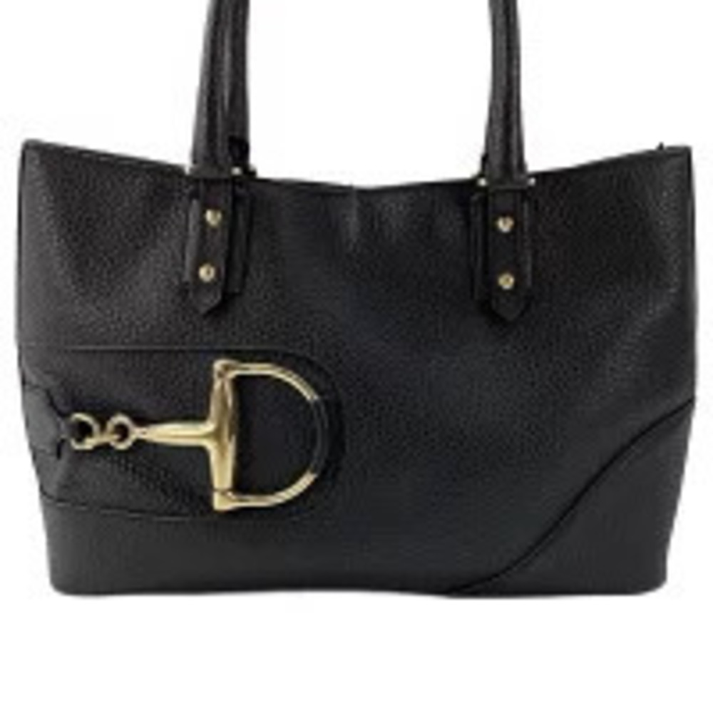 Gucci Leather Horsebit Tote Bag Black